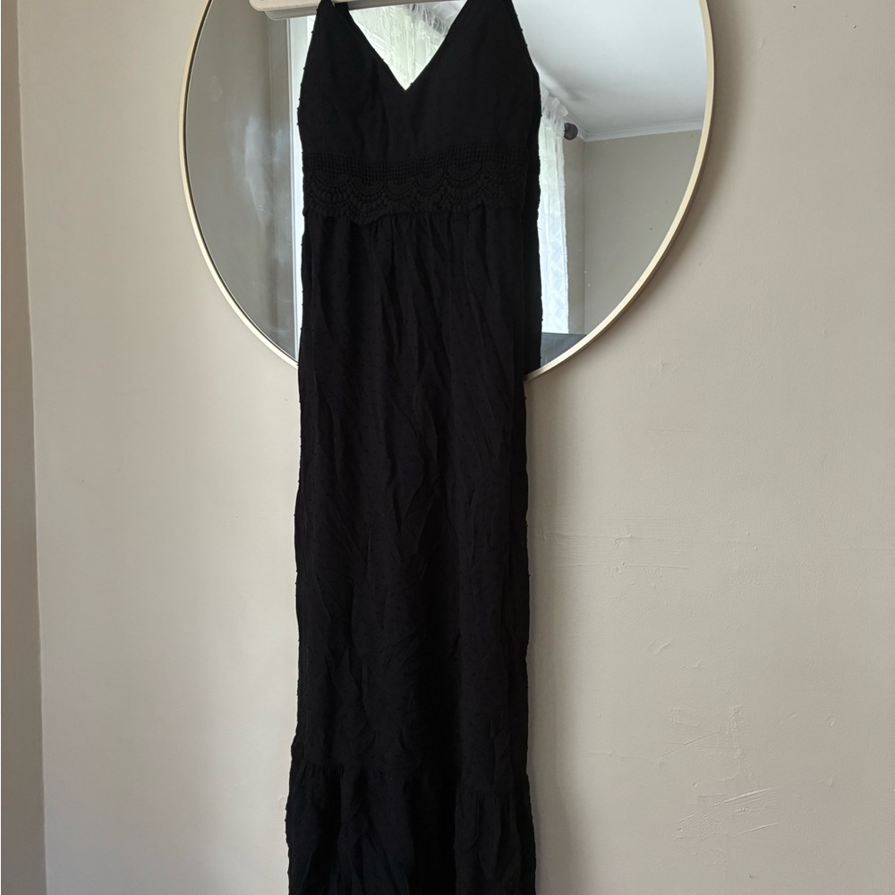 Medium Lily Rose Black Lace Maxi Dress